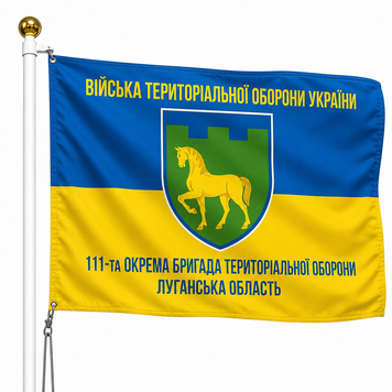 Прапор 111 Окрема Бригада Територіальної Оборони Луганська Область V-024-1 фото