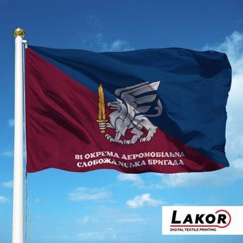 Прапор 81 Окрема Аеромобільна Бригада (V-079-4) V-079-4 фото