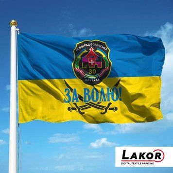 Прапор 30 Окрема Механізована Бригада Новоград-Волинський V-038 фото