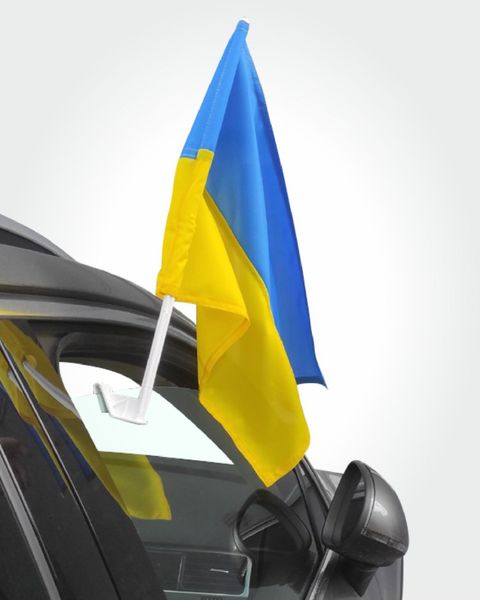 Автомобільний кронштейн в комлекті  прапор України  30х40 см FU-005 фото